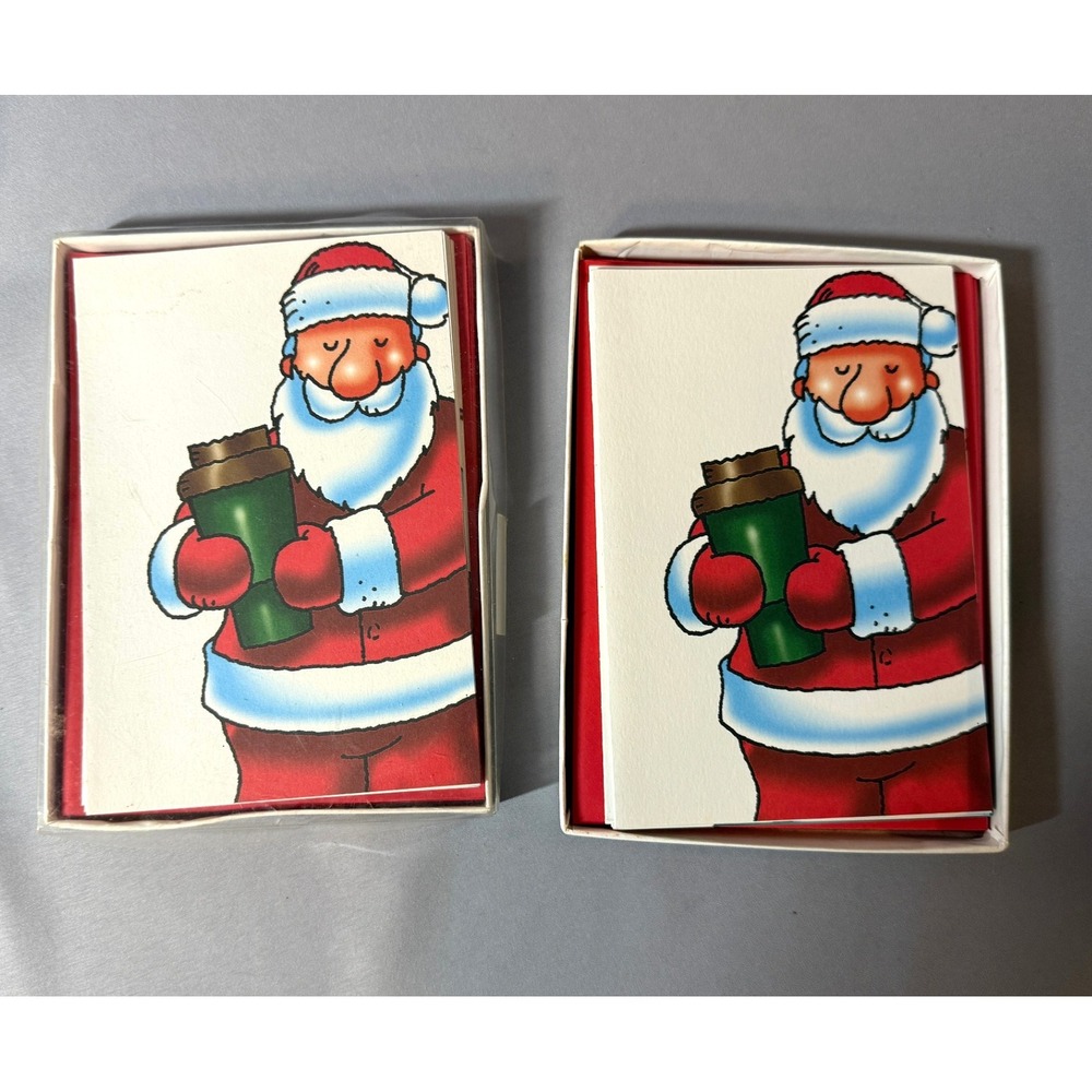 Vintage Tupperware Christmas Greeting Cards Lot of 19 New Elf Santa‎ Snowman